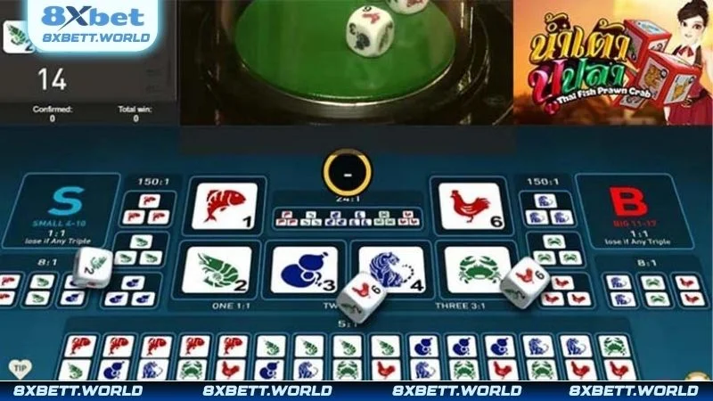 Bầu cua tôm cá 8XBET thu hút đông đảo hội viên tham gia cá cược