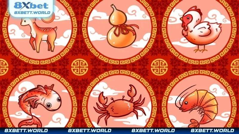 Các giá trị biểu tượng trong game Bầu cua tôm cá 8XBET